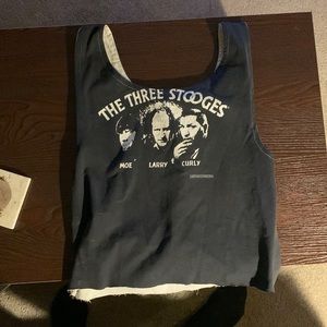 Retro Two tone black and white 3 stooges tank top